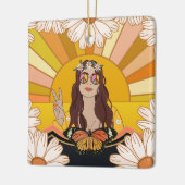 Blume Frieden Keramikornament (Links)