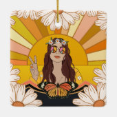 Blume Frieden Keramikornament (Rückseite)