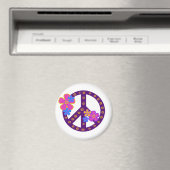 Blume Friedenssymbol Magnet (In Situ (Geschirrspüler))