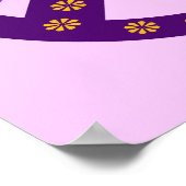 Blume Friedenssymbol T - Shirt und Geschenke Poster (Ecke)