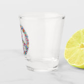 Blume Friedenszeichen Schnapsglas (Rechts)