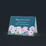 Blume Friends ihre Geburtstagsfeier Karte<br><div class="desc">Glückliche Hochzeitstag-Karte für Freundin und ihren Ehemann mit hübschen lila Aquarell-Blume,  und herzlichen Vers.</div>