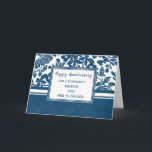 Blume Friends und ihr Geburtstag Karte<br><div class="desc">Glückliche Hochzeitskarte für Freundin und ihren Ehemann mit hübsch blauen Blumen und herzlichen Vers.</div>