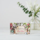 Blume frisch schneiden Blumendesigner Visitenkarte (Stehend Vorderseite)