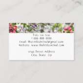 Blume frisch schneiden Blumendesigner Visitenkarte (Rückseite)