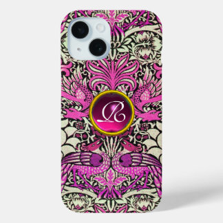 BLUME, FRISCHE, DRACHEN, KLEINSTROMSTEINMONOGRAMM iPhone 15 HÜLLE