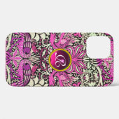 BLUME, FRISCHE, DRACHEN, KLEINSTROMSTEINMONOGRAMM Case-Mate iPhone HÜLLE (Rückseite (Horizontal))