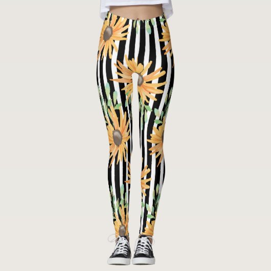 Blume Frische Pasta machen Leggings (Vorderseite)