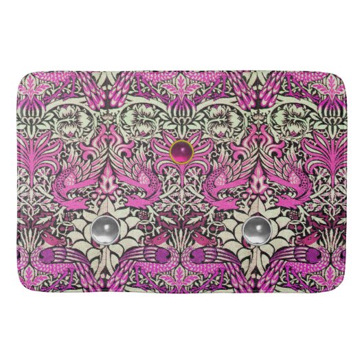 BLUME, FRISCHE UND DRACHEN, WEISSE FELSSTONEN BADEMATTE (Vorderseite)