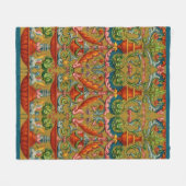 Blume-Fronds aus dem 16. Jahrhundert Fleecedecke (Vorderseite (Horizontal))