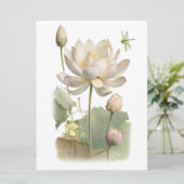Blume, Frosch und Libelle Karte (Stehend Vorderseite)