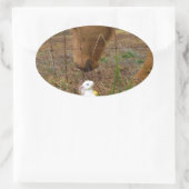 Blume Frühjahr Ovaler Aufkleber (Tasche)