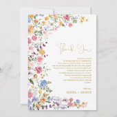 Blume Frühjahrsgarten Hochzeiten Foto Dankeskarte (Rückseite)