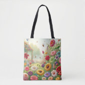 Blume Frühjahrsgarten Tasche (Vorderseite)