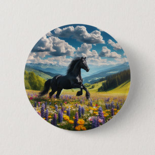 Blume/Frühjahrspferd/Hengst Button
