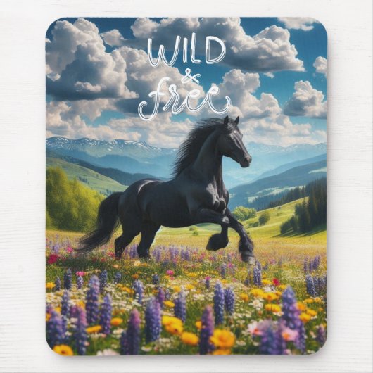 Blume/Frühjahrspferd/Hengst Mousepad (Vorne)