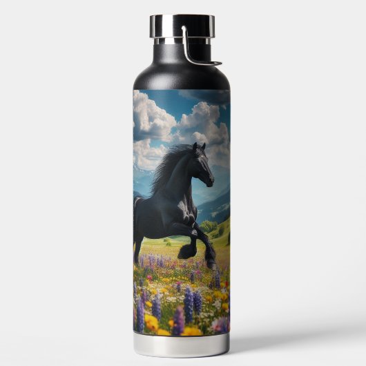 Blume/Frühjahrspferd/Hengst Trinkflasche (links)