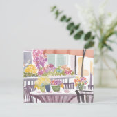 Blume | Frühlingsblumen Wasserfarbe Postkarte (Stehend Vorderseite)
