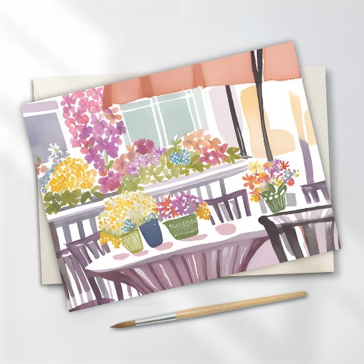 Blume | Frühlingsblumen Wasserfarbe Postkarte