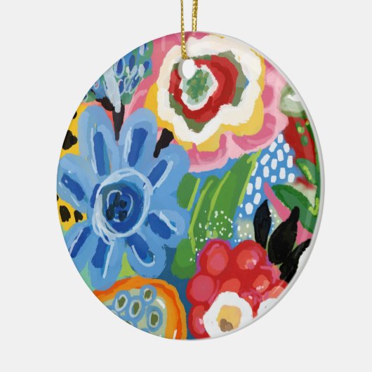 Blume Fun Acryl Keramik Ornament (Links)