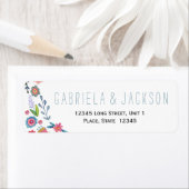 Blume Fun Wedding | RÜCKSENDEADRESSEN-AUFKLEBER (Insitu)