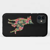 Blume Funny Dog Silhouette Floral Case-Mate iPhone Hülle (Rückseite (Horizontal))