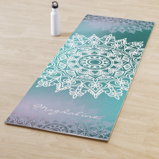 Blume für abstrakte Meditation Jade Green Mandala Yogamatte (Beispiel)