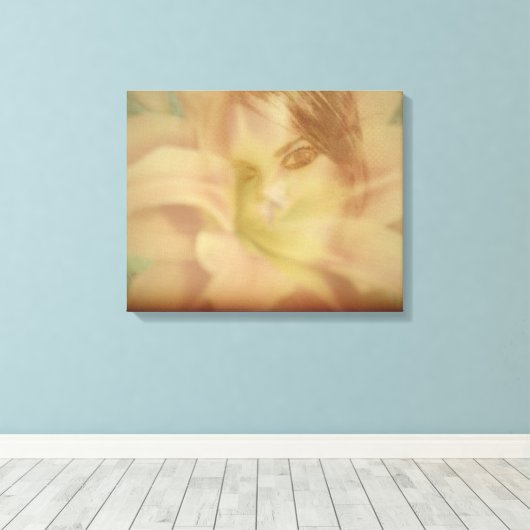 Blume für Adrena Wrapped Canvas Leinwanddruck (Insitu (Holzboden))