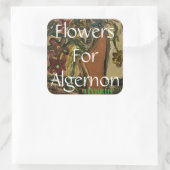 Blume für Algernon HYBRID Quadratischer Aufkleber (Tasche)