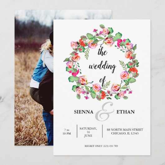 Blume für alle Gelegenheiten Einladung (Vorne/Hinten)