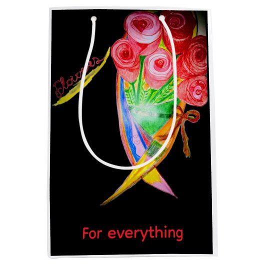 Blume für alles Geschenktasche Mittlere Geschenktüte (Vorderseite)