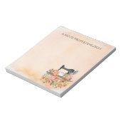 Blume für antike Nähmaschinen Notizblock (Rotiert)