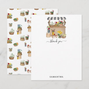 Blume für Aquakulturbauern Dankeskarte