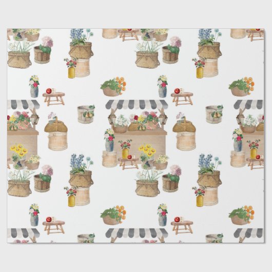 Blume für Aquakulturbauern Geschenkpapier (Flach)