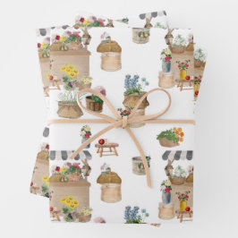 Blume für Aquakulturbauern Geschenkpapier Set