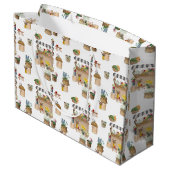 Blume für Aquakulturbauern Große Geschenktüte (Rückseite Schrägansicht)