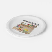 Blume für Aquakulturbauern Pappteller (Schrägansicht)