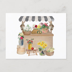 Blume für Aquakulturbauern Postkarte