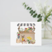 Blume für Aquakulturbauern Postkarte (Stehend Vorderseite)