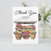 Blume für Aquakulturbetriebe Dankeskarte (Stehend Vorderseite)