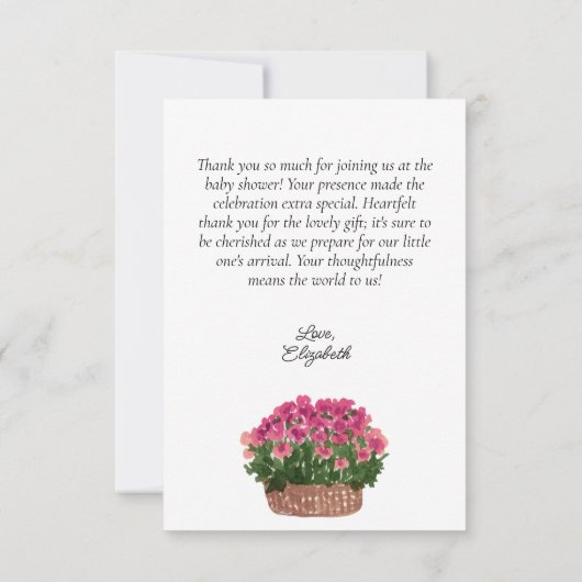 Blume für Aquakulturbetriebe Dankeskarte (Rückseite)