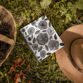 Blume für Aquarell und Tinte - Schwarzweiß Notizbuch