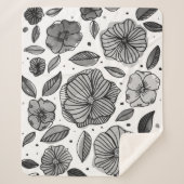 Blume für Aquarell und Tinte - Schwarzweiß Sherpadecke (Vorderseite)