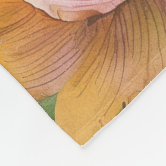 Blume für Aquarellbilder 1 Fleecedecke (Ecke)