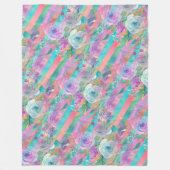 Blume für Aquarellbilder 8 Fleecedecke (Vorderseite)