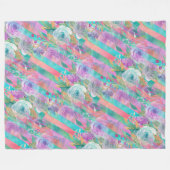 Blume für Aquarellbilder 8 Fleecedecke (Vorderseite (Horizontal))