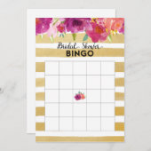 Blume für Aquarellbilder Brautparty Bingokarte (Vorne/Hinten)