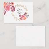 Blume für Aquarellbilder dank Karte (Vorne/Hinten)