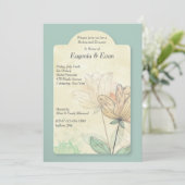 Blume für Aquarellbilder Einladung (Stehend Vorderseite)