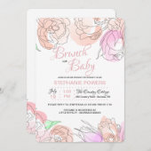 Blume für Aquarellbilder Einladung (Vorne/Hinten)